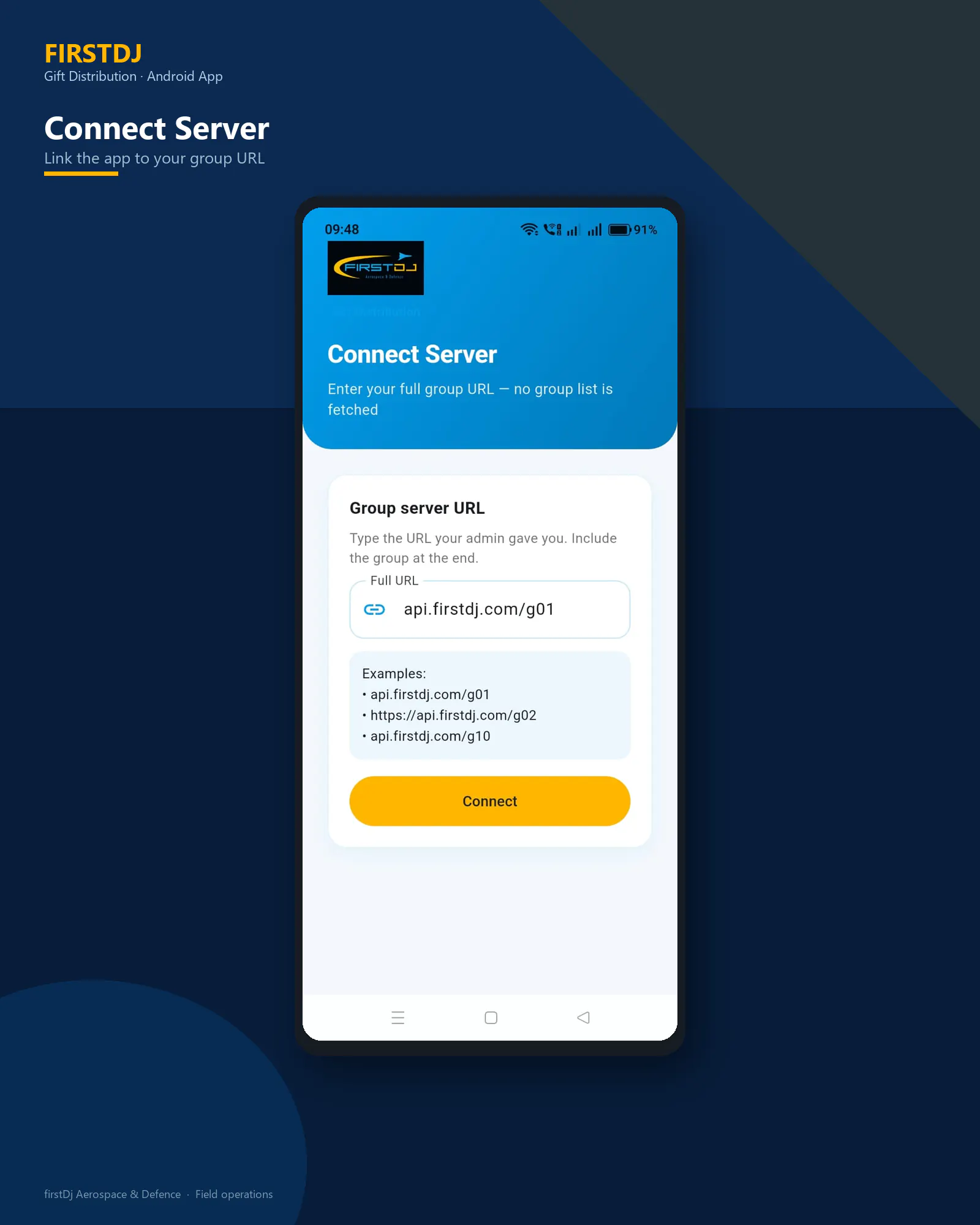 Gift Distribution & Verification System - Connect to Server