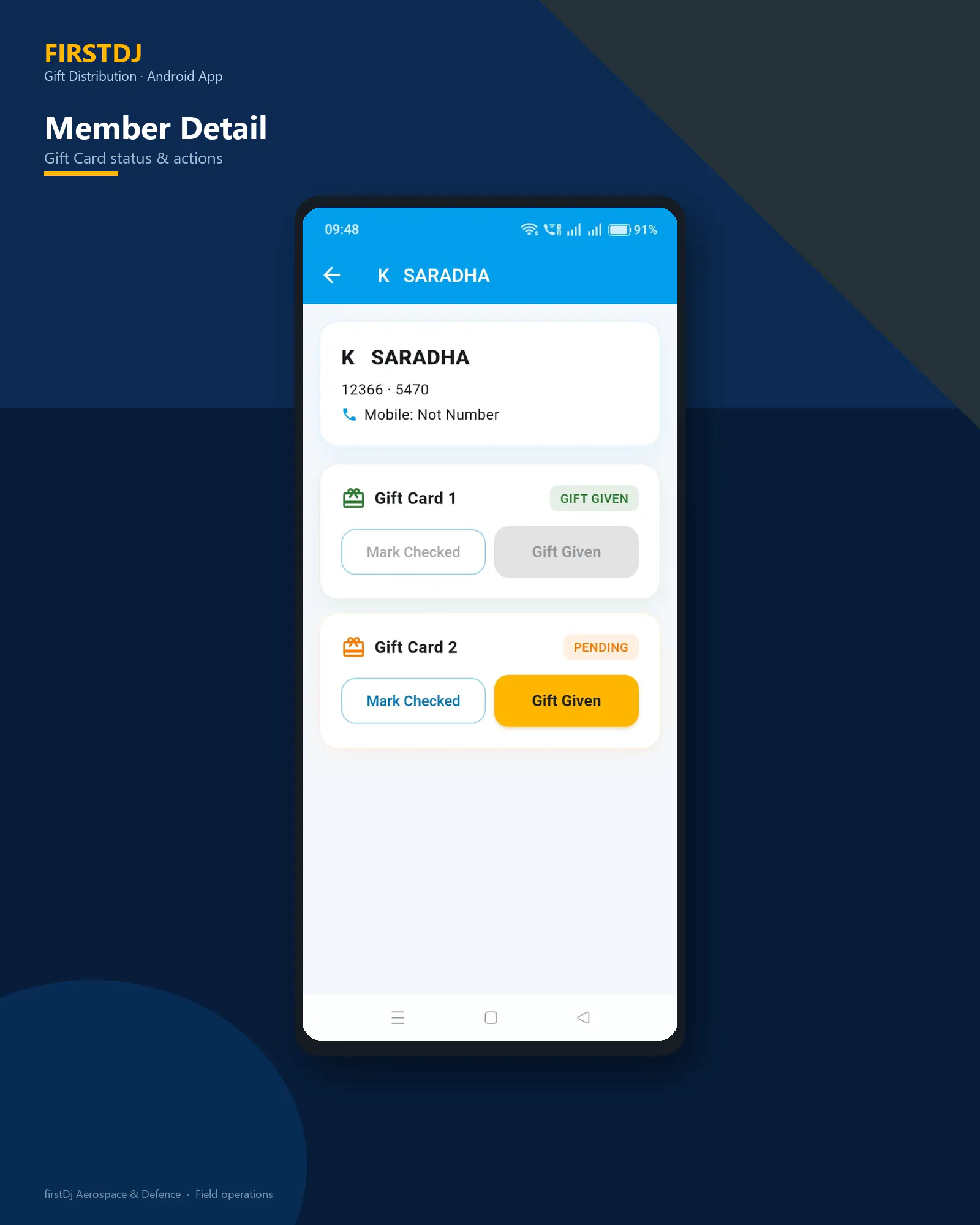 Gift Distribution & Verification System - Member Verification
